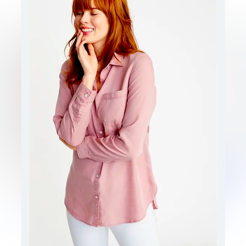 Old Navy Tencel Shirt for Women Size Medium in Pink